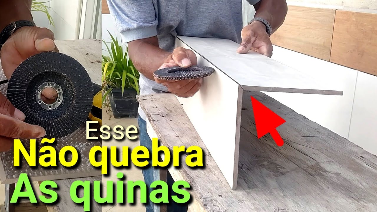 Fiz 45° no porcelanato s/ quebrar as quinas! 100%