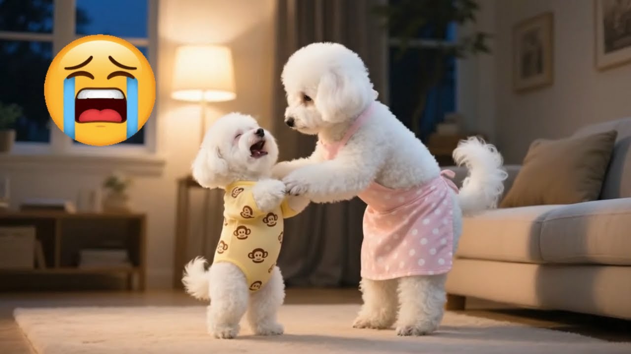 🐶📚 Why Did Mom Take All the Books Away? Bichon’s Surprise Night Story ✨/compilation
