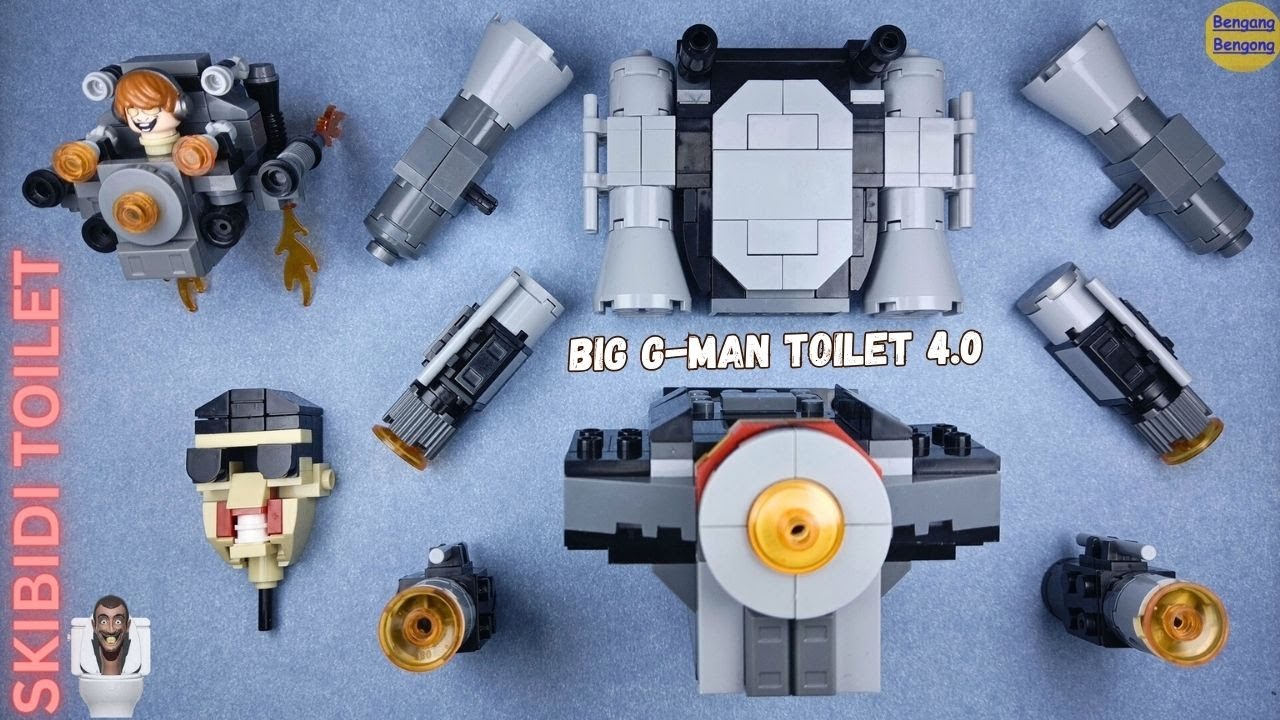 Speed Build Skibidi Toilet LEGO: Building Big G-Man Toilet 4.0