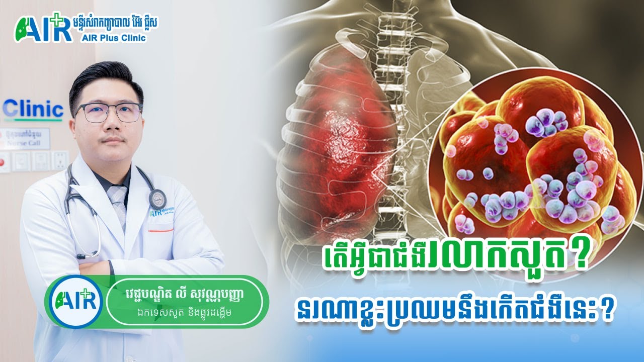 តើអ្វីជាជំងឺរលាកសួត? នរណាខ្លះប្រឈមនឹងកើតជំងឺនេះ? #ជំងឺរលាកសួត #Lung #airpluseclinic