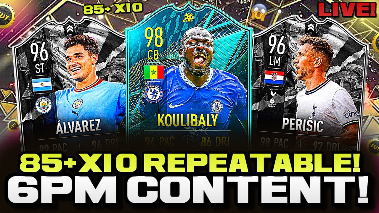 FIFA 22 LIVE 6PM CONTENT! 85+ X10 REPEATABLE HERE?! 97 RICHARLISON MOMENTS FIFA 22 ULTIMATE TEAM