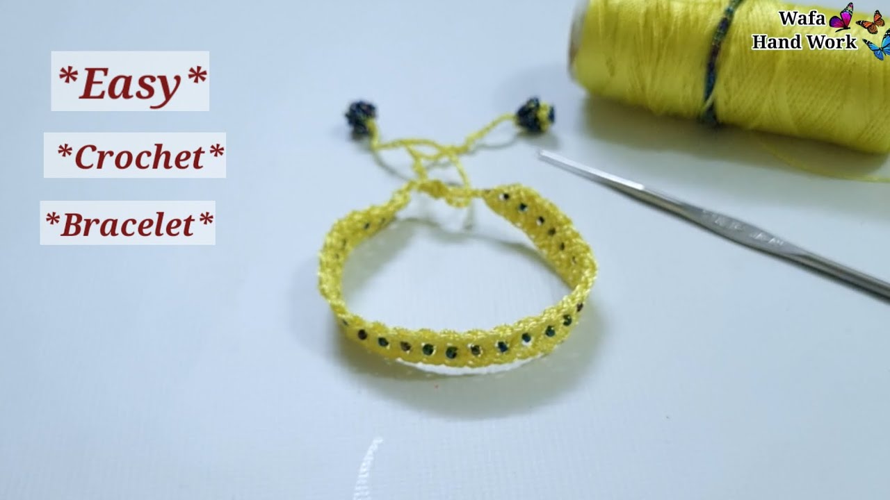 Haw To make hand band with crochet 🧶 Haw To make crochet bracelet tutorial |Haw To make bracelet