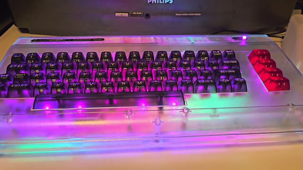 Commodore 64 Ultimate playing Jarre on SID with LEDs synced. 