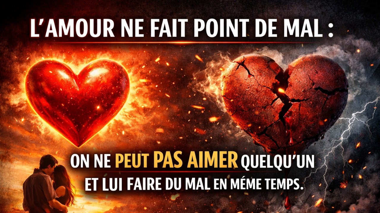 L’AMOUR NE FAIT POINT DE MAL : ON NE PEUT PAS AIMER QUELQU’UN ET LUI FAIRE DU MAL EN MÊME TEMPS.