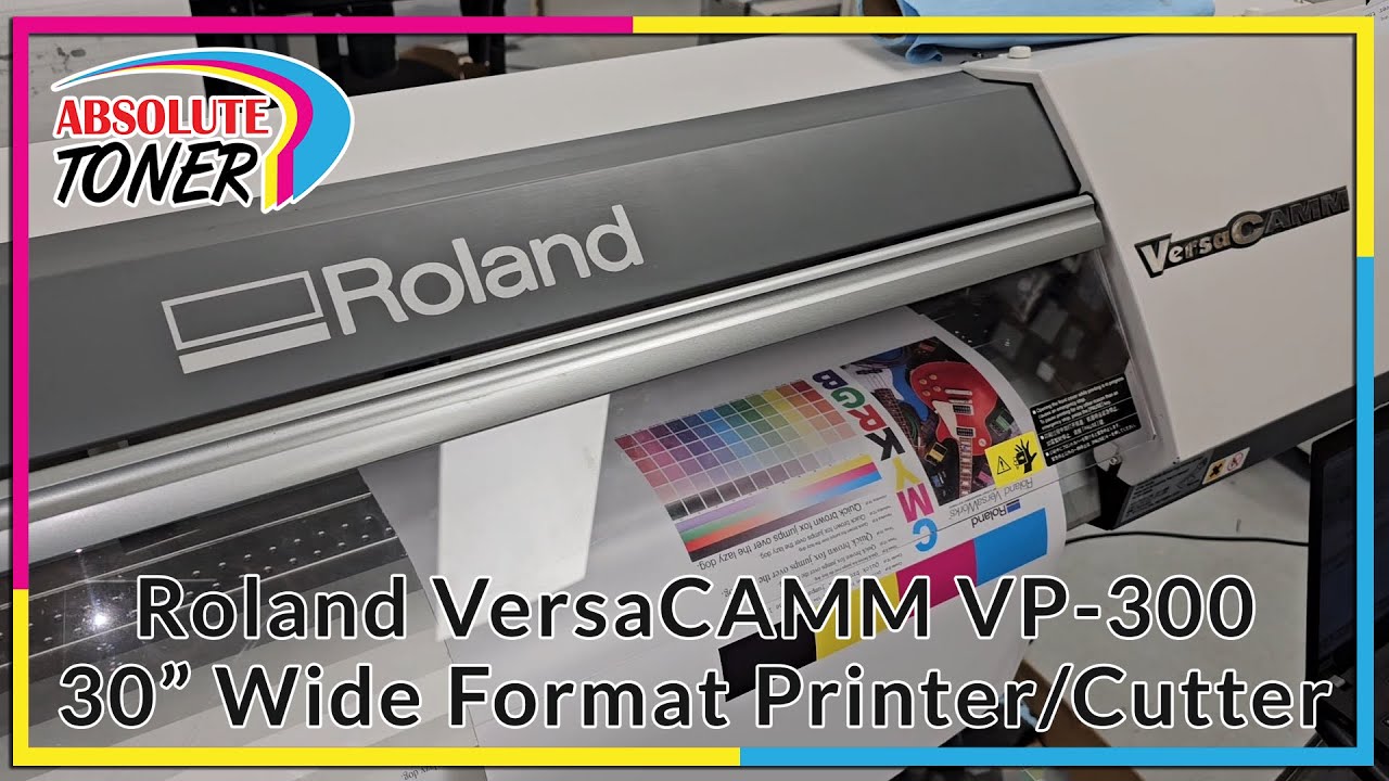 Roland VersaCAMM VP-300 30-Inch Eco-Solvent Wide Format Inkjet Printer and Cutting Plotter