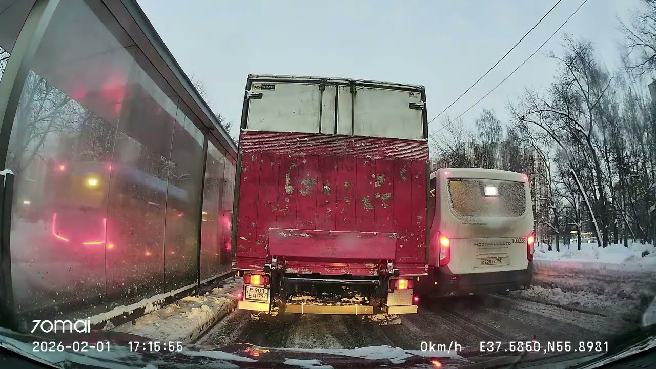Driving in Moscow city: Восточное Дегунино - Бибирево - Лефортово 01/02/2026 (timelapse 4x)