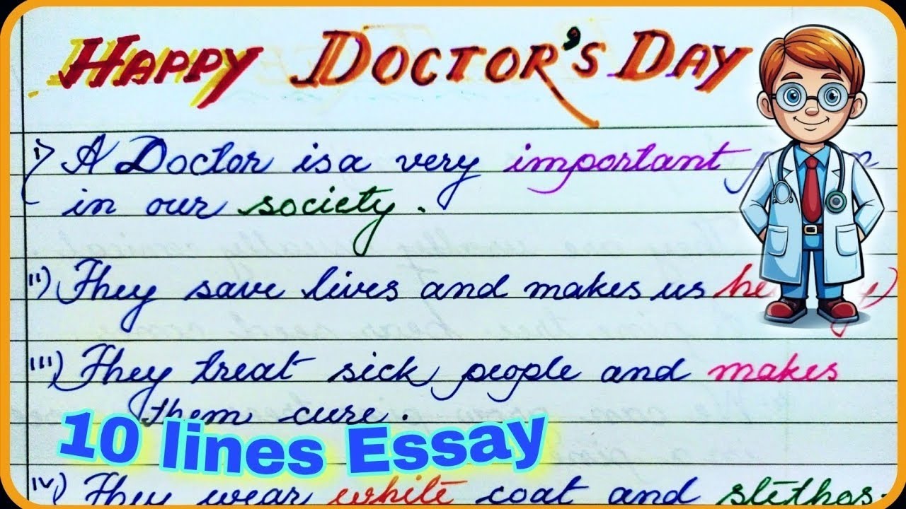 10 lines essay on Doctor's Day | Happy Doctors day essay | Essay on National Doctor's day |