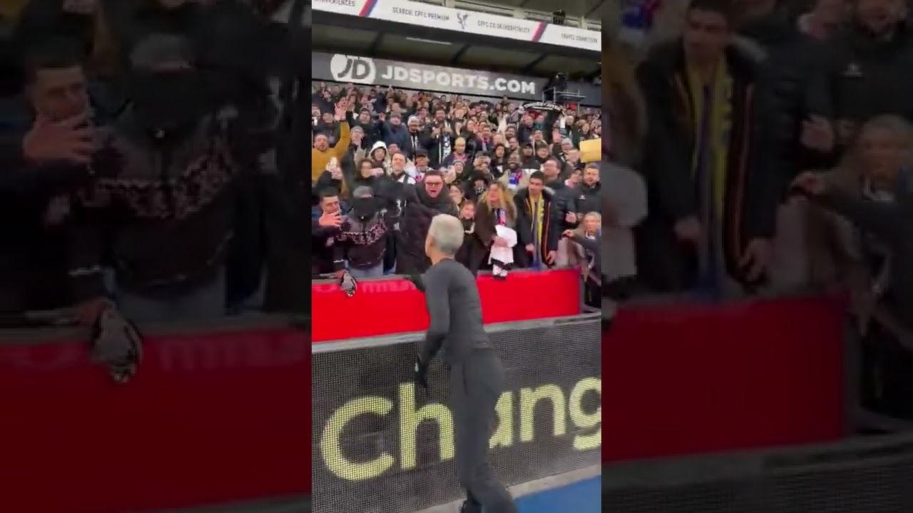 Lu&iacute;s Castro entregando casaco para a torcida nodo Botafogo no Selhurst Park