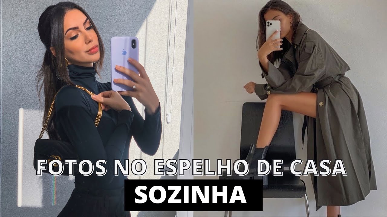 Tirando fotos SOZINHA SÓ COM O CELULAR - no espelho!