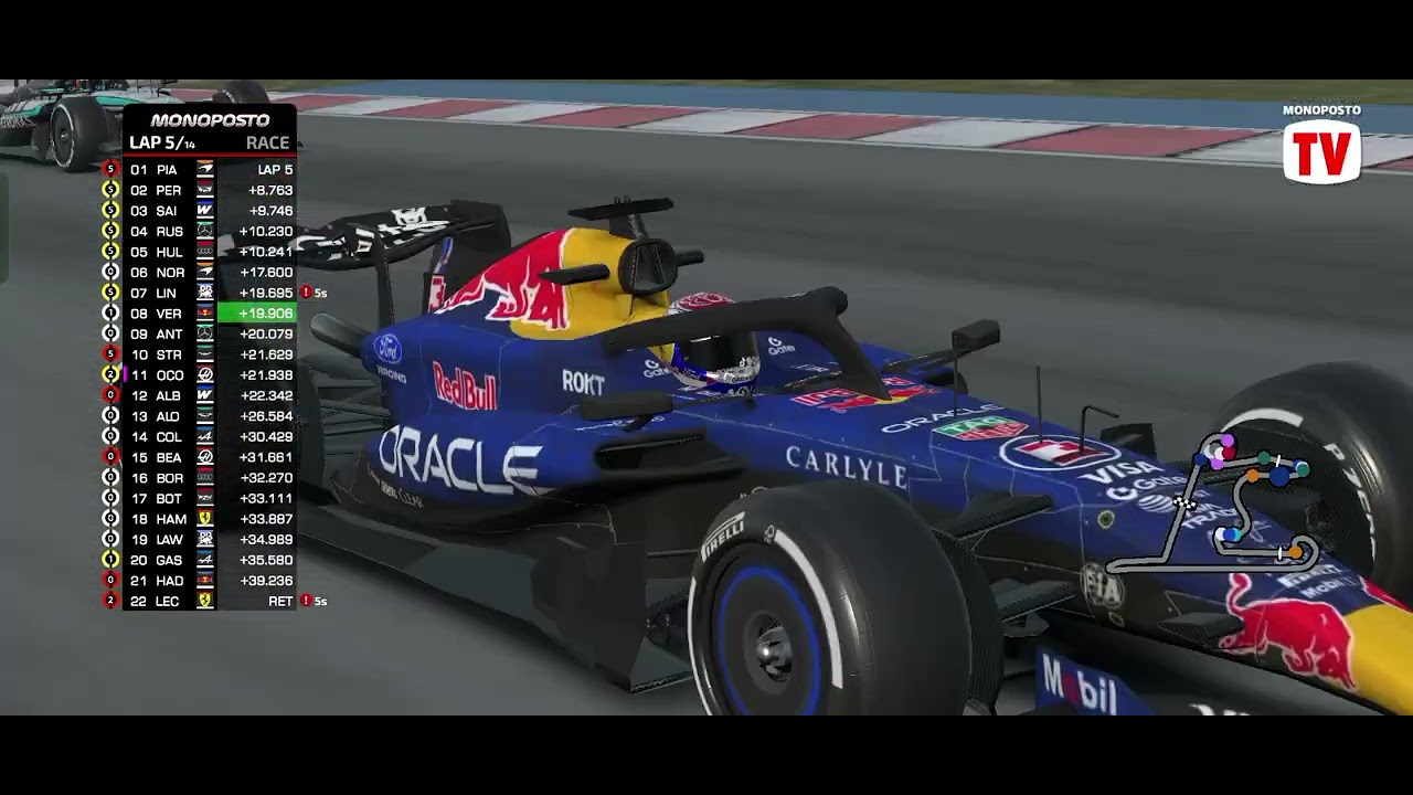 CAOS EM MÔNACO! IA 150% causou uma corrida INSANA cheia de acidentes!