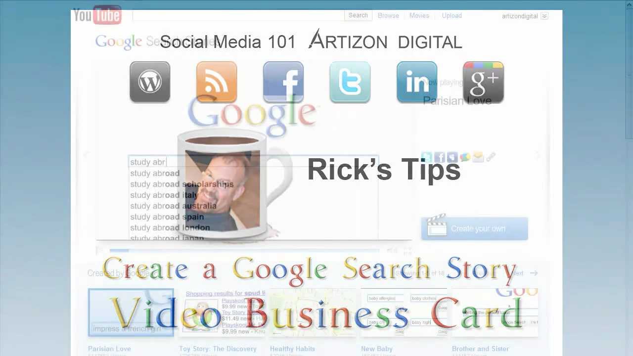 Rick's Tips: How to Make a Video Business Card using Google Search Stories