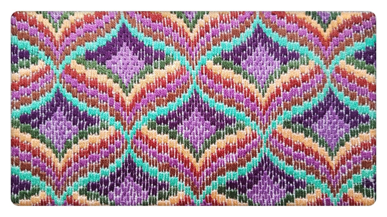 Learning Bargello Embroidery step by step