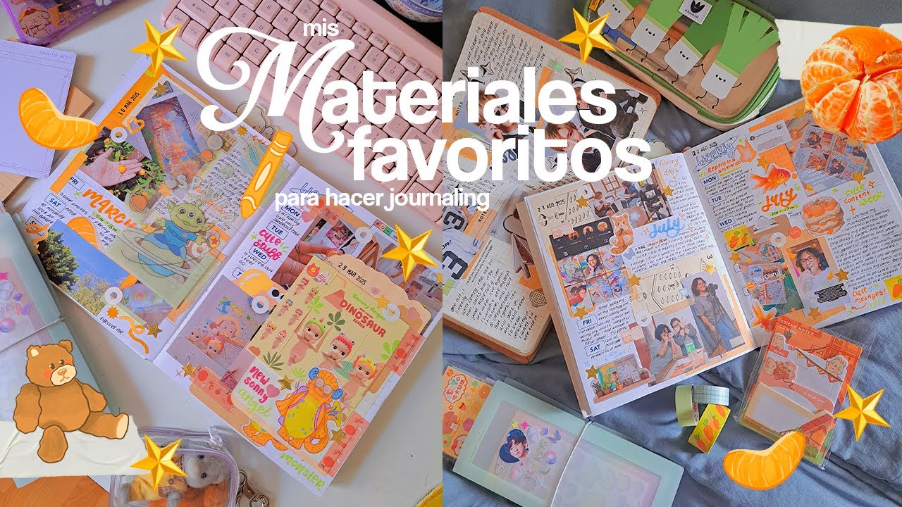 Mis materiales favoritos para hacer journaling ✏️🧡/Nicole Hdez🍊💫