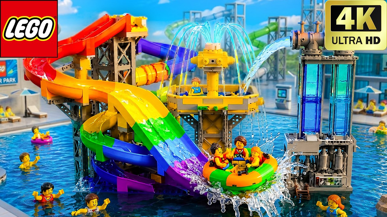 Бассейн из LEGO с водяным насосом 🏊 | Креативные игрушки LEGO