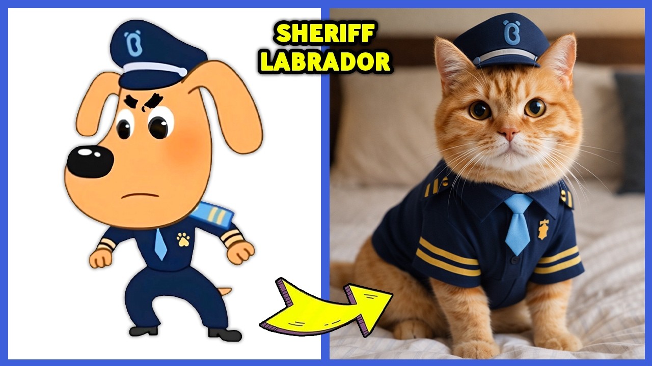 Шериф Лабрадор в образе кота #2 🐱 + Викторина &laquo;Угадай голос&raquo; | Шериф Лабрадор, Доби...