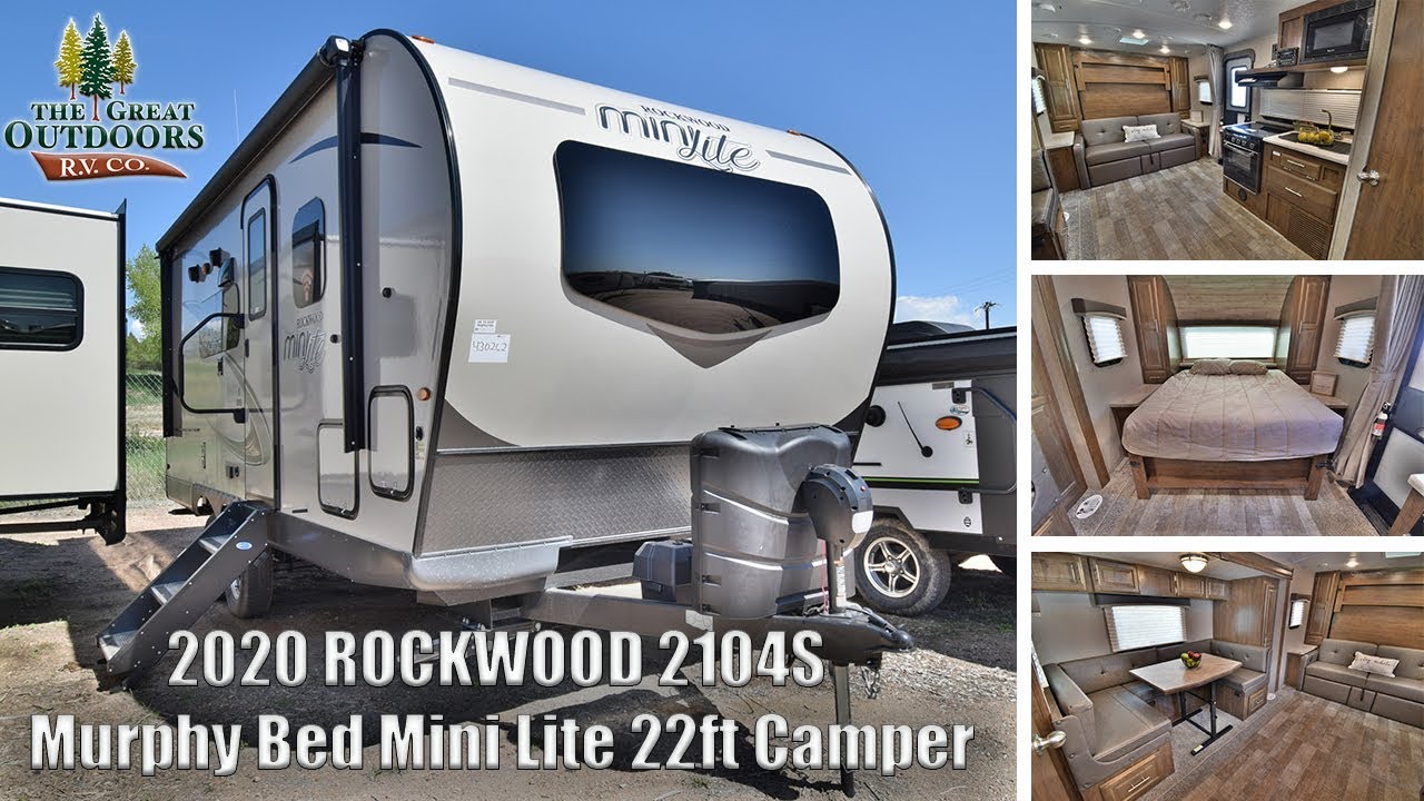 New 2020 ROCKWOOD 2104S Updated Options Mini Lite Murphy Bed Lightweight Camper RV Greeley Colorado