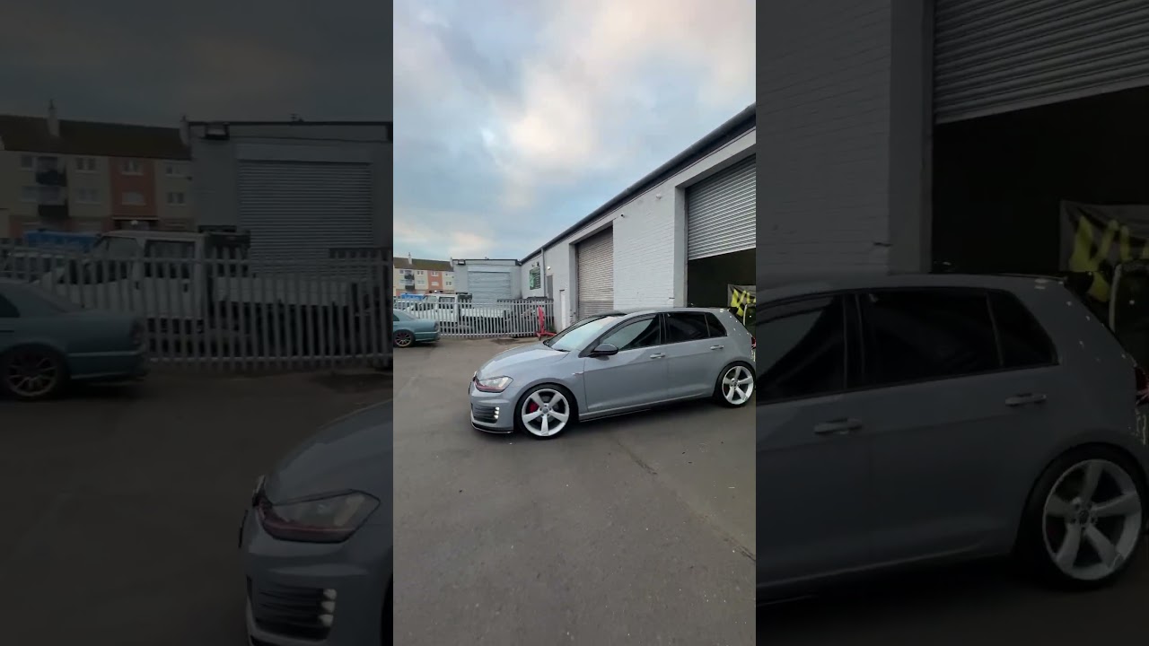 Vw golf wrapped in Hexis nardo grey #wrap