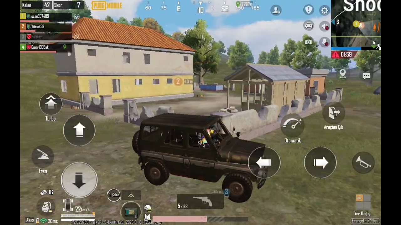Pubg Mobilde ilk 10 un içine girmeye çalışıyorum