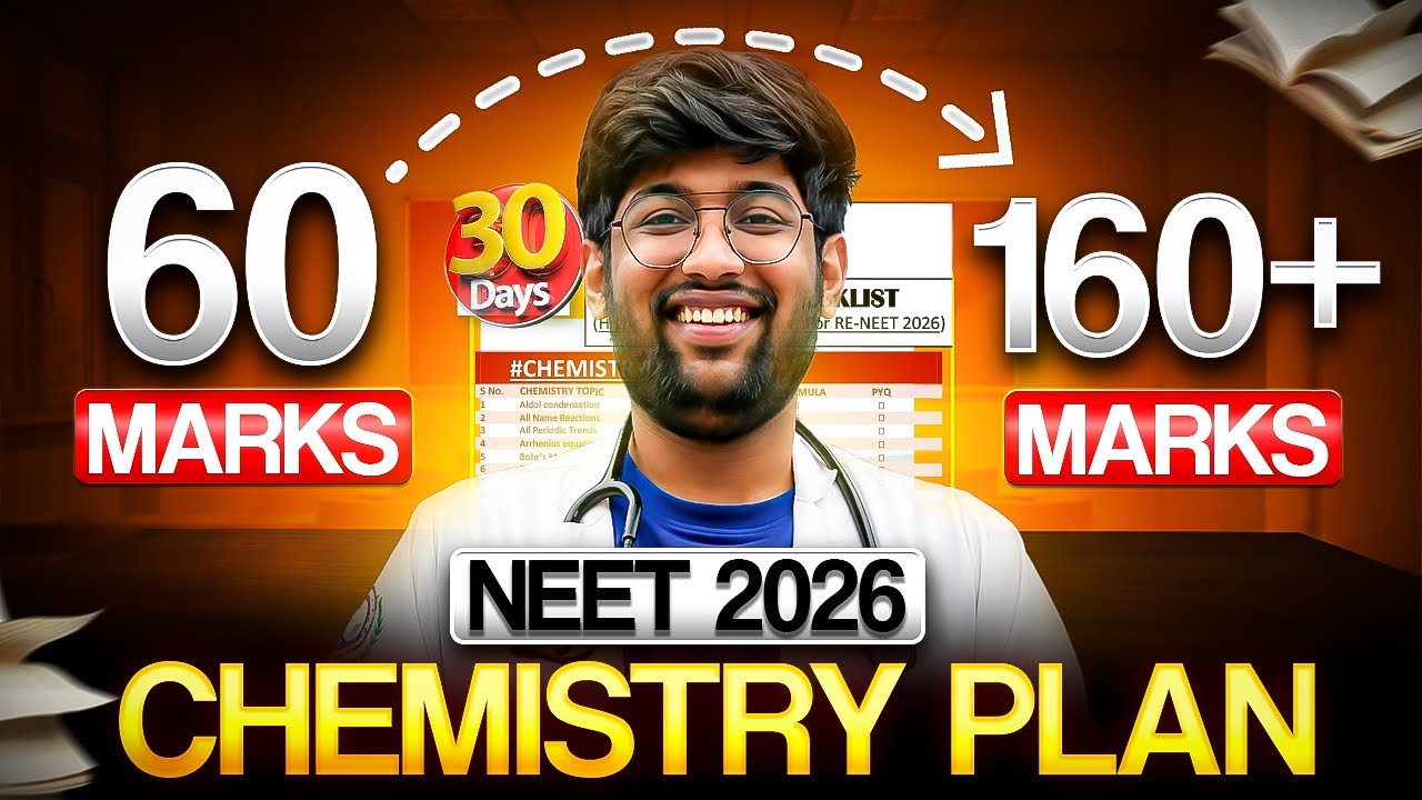 160+ Marks in Chemistry🔥 | RE-NEET 26 | 30 Days