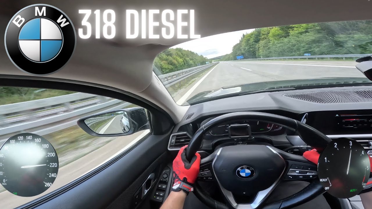 BMW 318d G20 TOP SPEED ON GERMAN AUTOBAHN 0-100 km/h