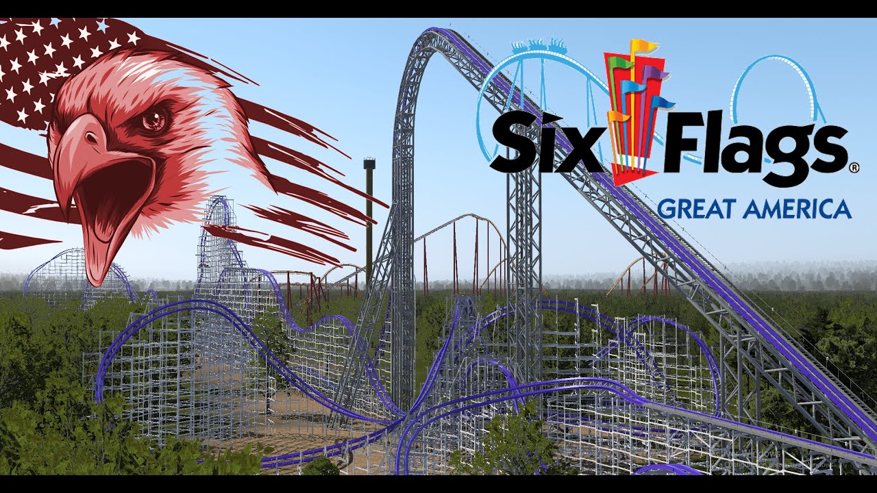 STEEL EAGLE | Six Flags Great America | RMC Coaster Ibox Track | NoLimits2
