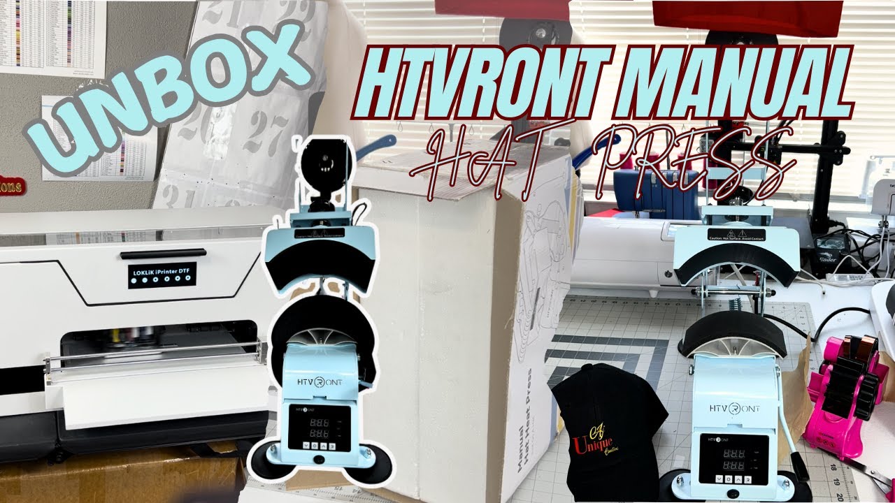 Ubox HTVRONT Manual Hat Press Review: DTF Printing with Loklik iPrinter Creating Custom Hats