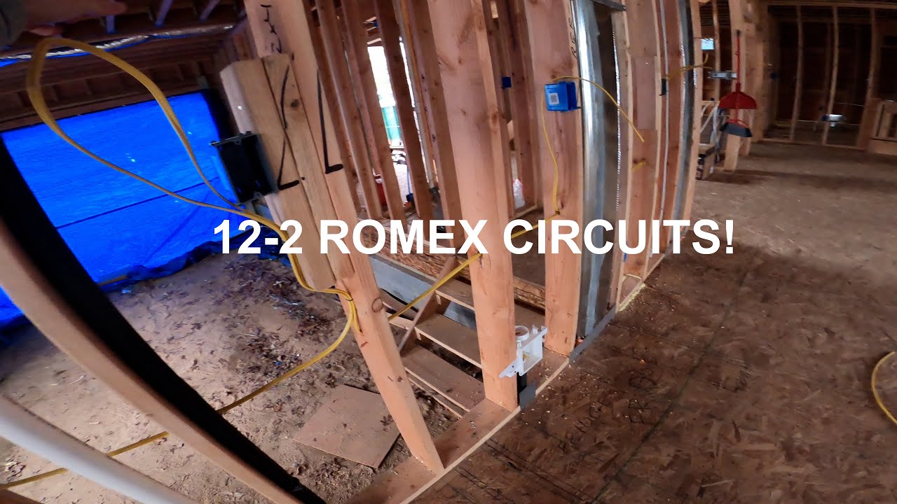 roughing in kitchen/dining circuits with 12-2!