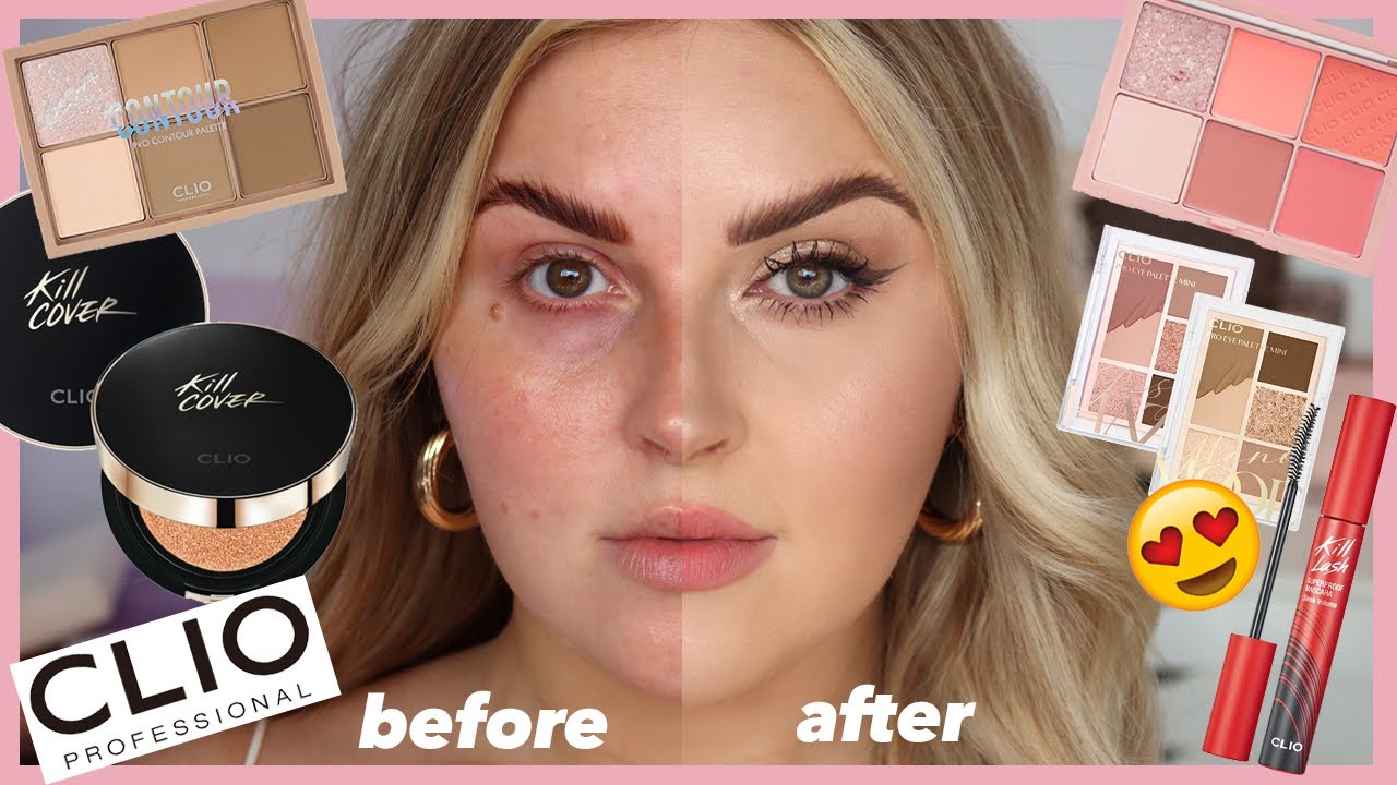 FULL FACE of CLIO MAKEUP! & giveaway! 😇✨ sexy date night kbeauty makeup