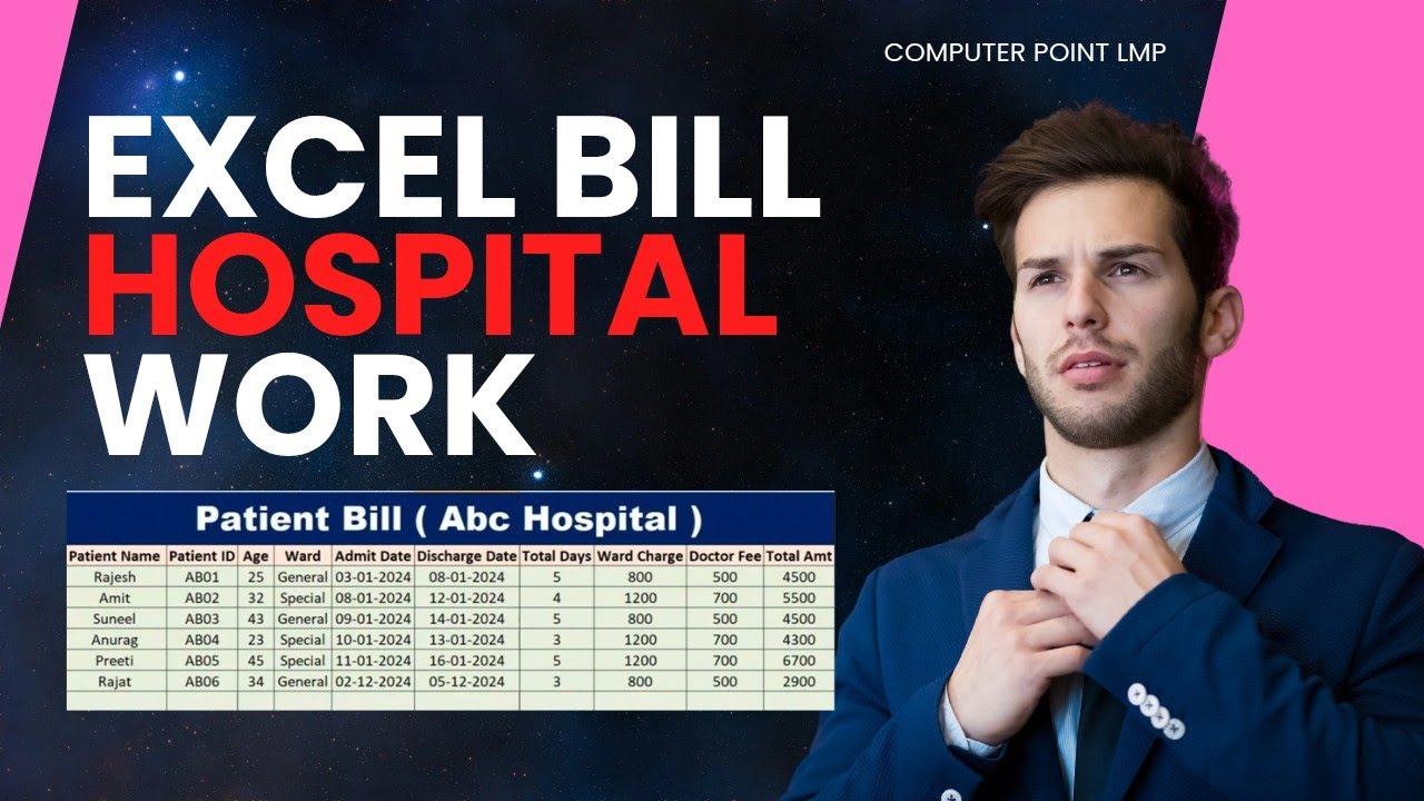 Excel Work in Hospital || Data entry in Excel #excel #computer #viral #youtube