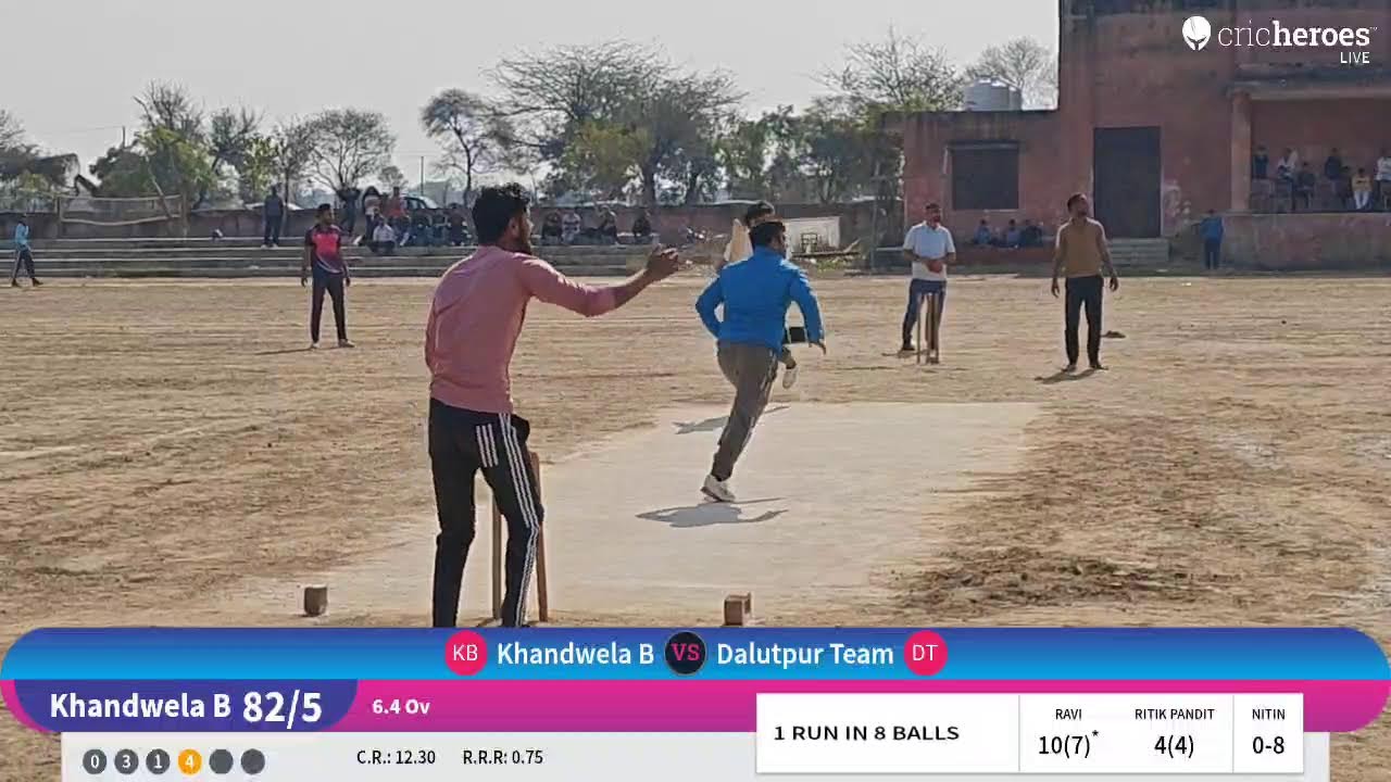 khandwela vs Daulatpur. cricket tournament season 1 2026 live - Rajiv Gandhi stadium Khandew