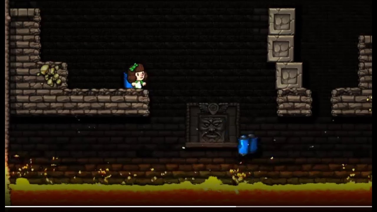 Spelunky HD Drainmec Bookskip Hell% in 17:36.986