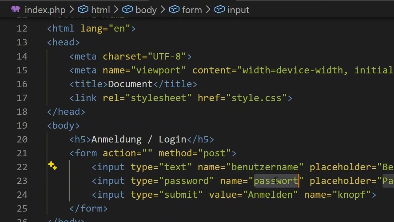 PHP & MySQL Login-System #Webentwicklung #LoginSystem #Coding #Backend #Tutorial #SQL #css