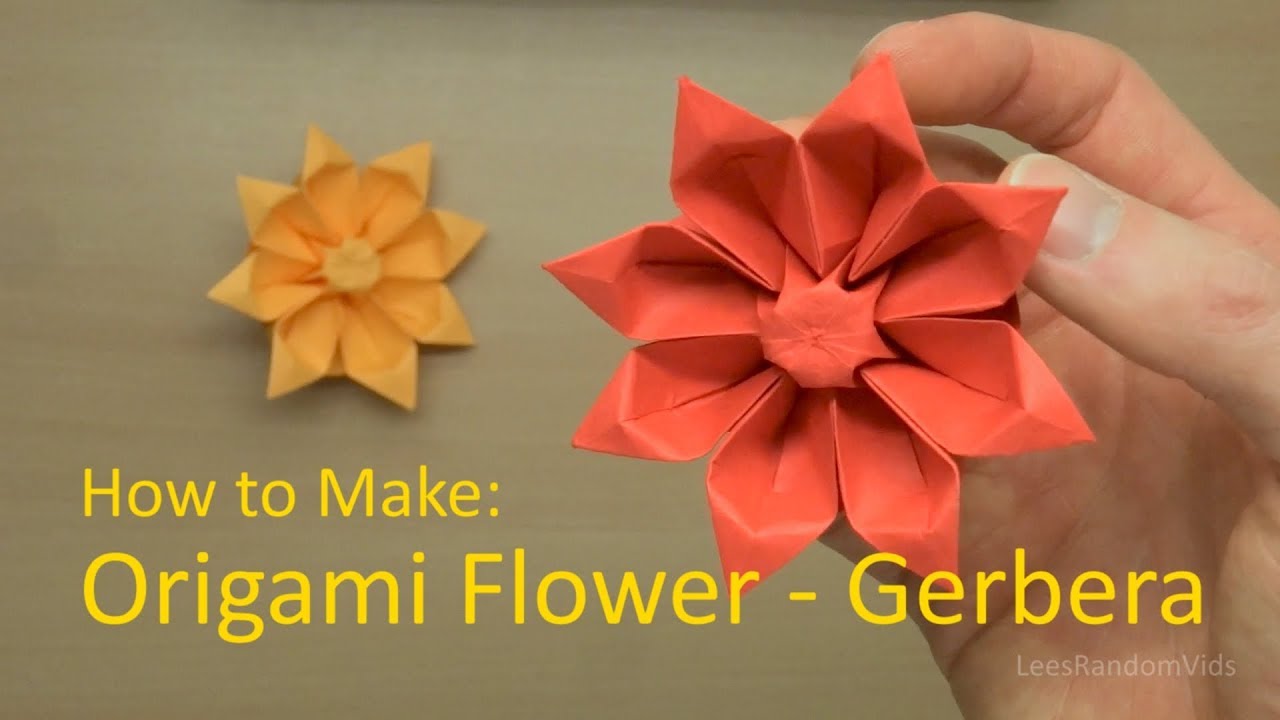 How to Make Origami Flowers - How to make an Origami Gerbera Tutorial