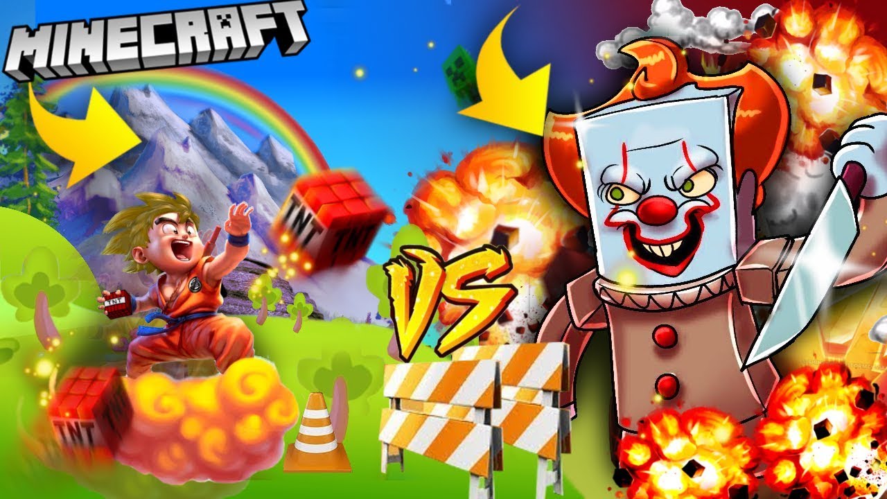 TNT VS FALA KLAUNA Z KOSZALINA | MINECRAFT WYSTRZAŁOWY CHALLENGE MATRUNER
