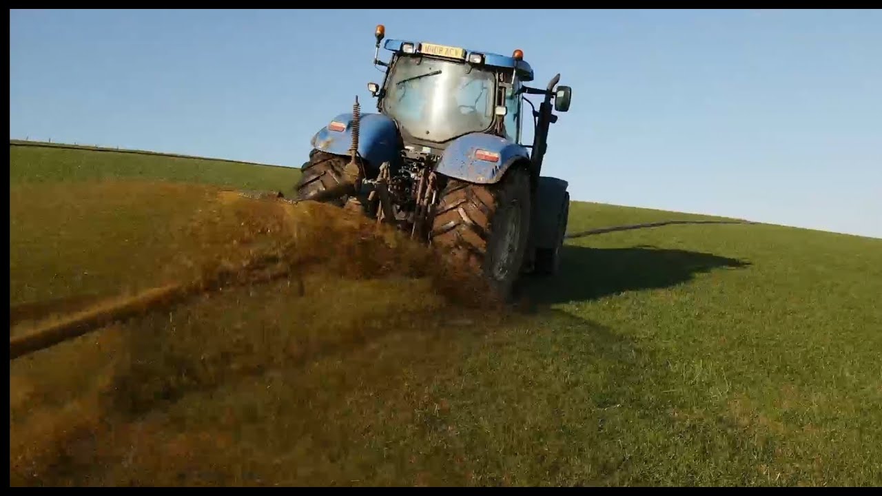 Amazing Slurry 2021: Umbilical spreading, New Holland T7040 300hp. HD 4k
