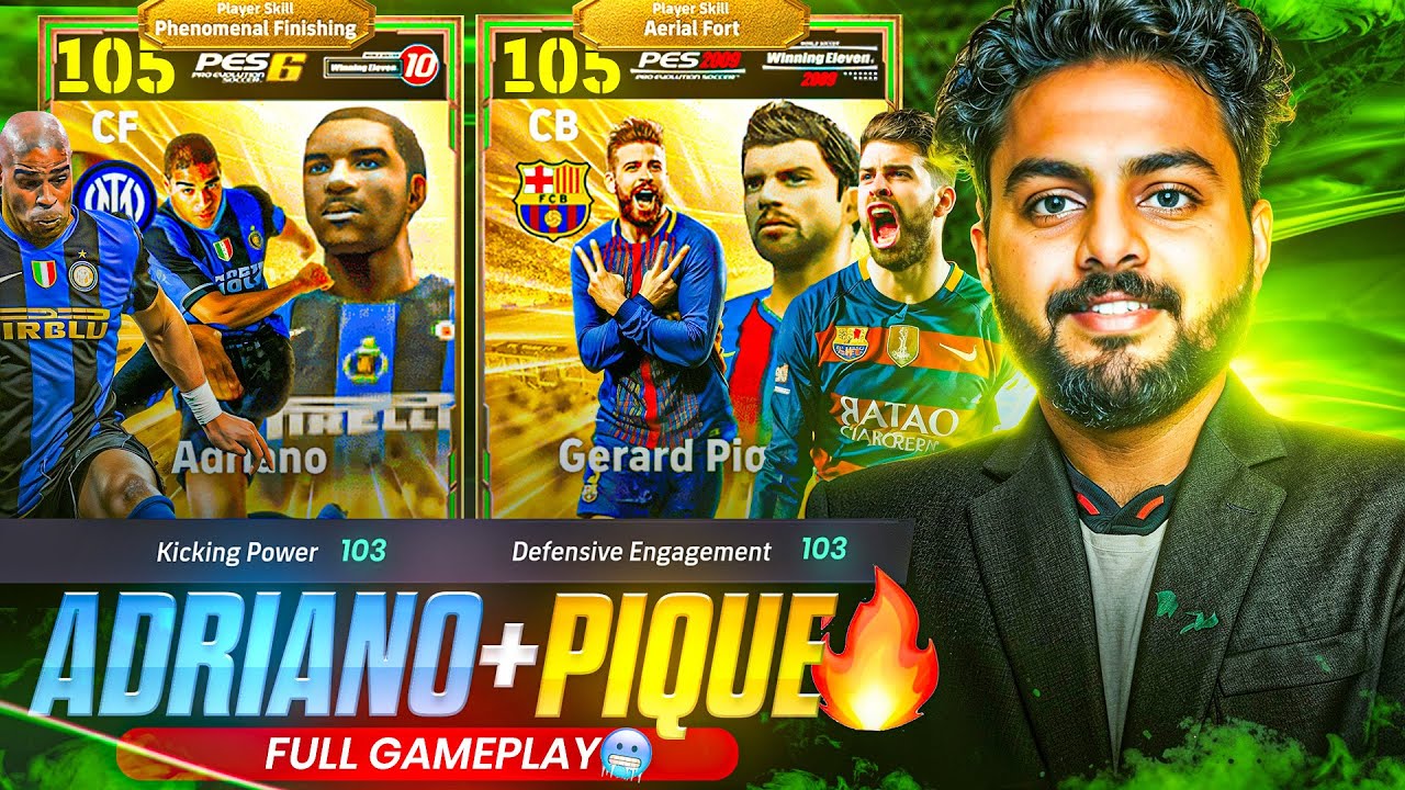 105 ADRIANO IS SHOOTING ROCKETS🥵 | A PERFECT STRIKER WITH 101 KICKING POWER🔥 | NEW PIQUE GAMEPLAY🥶