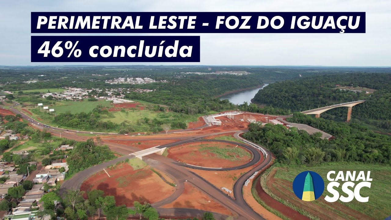 Obras da Perimetral Leste em Foz do Iguaçu alcançam 46% de sua execução