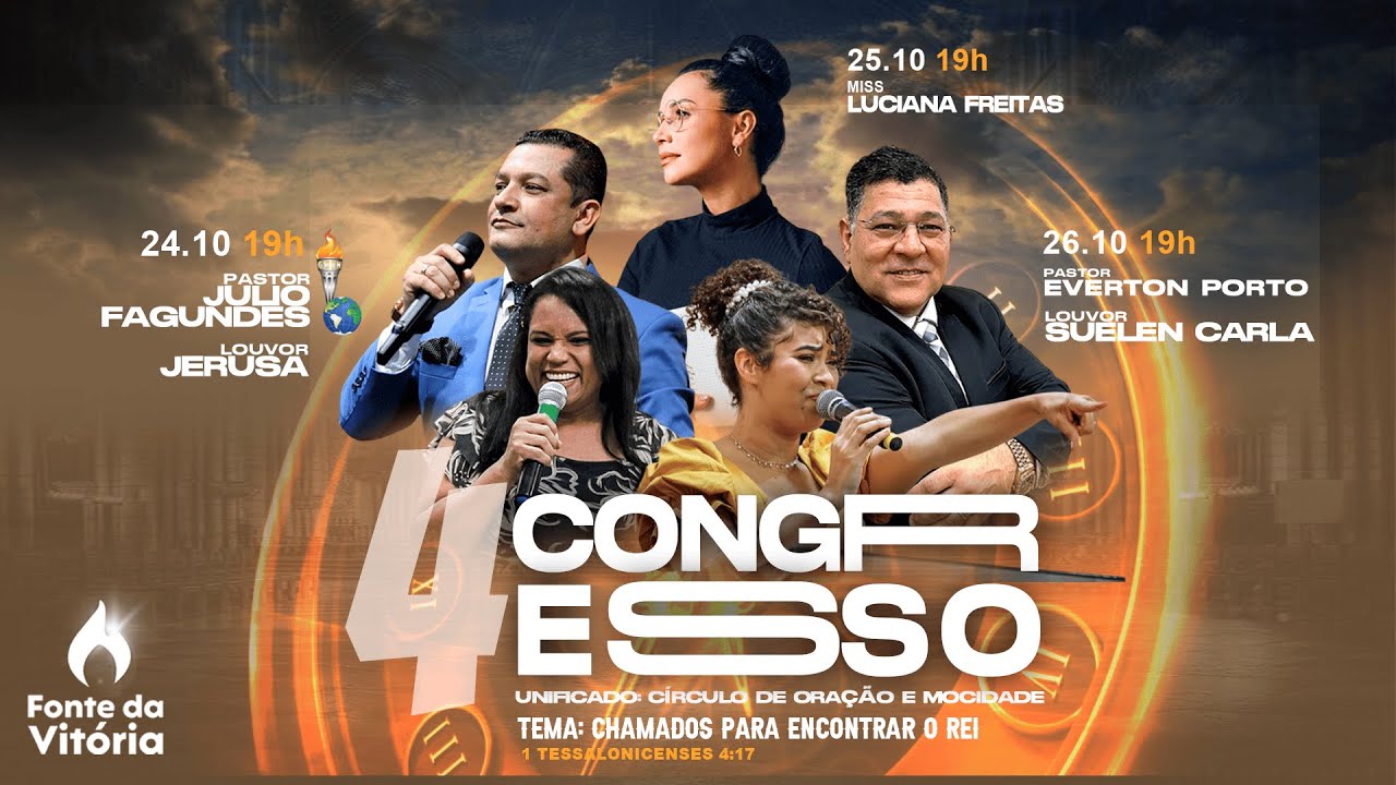 🔴 AO VIVO – 4º Congresso Unificado da AD Fonte da Vitória - 🔥 Pr. Júlio Fagundes