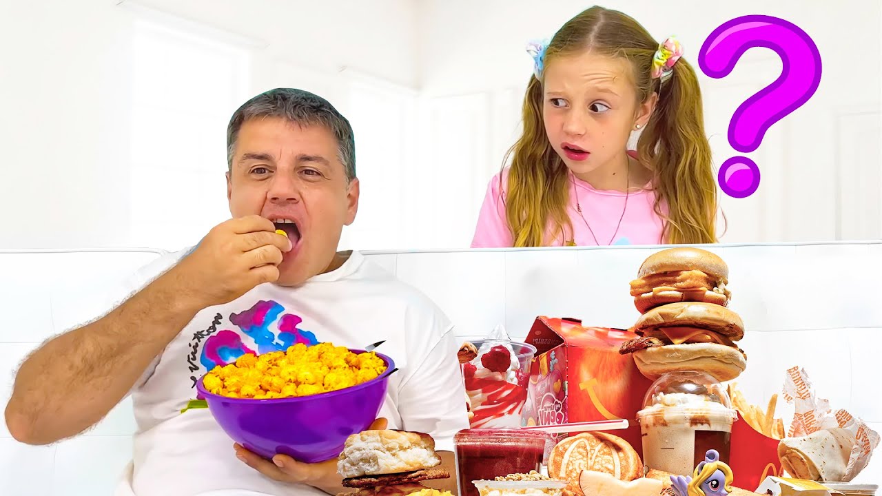 Nastya le enseña a su papá a comer sano y otras historias útiles para niños