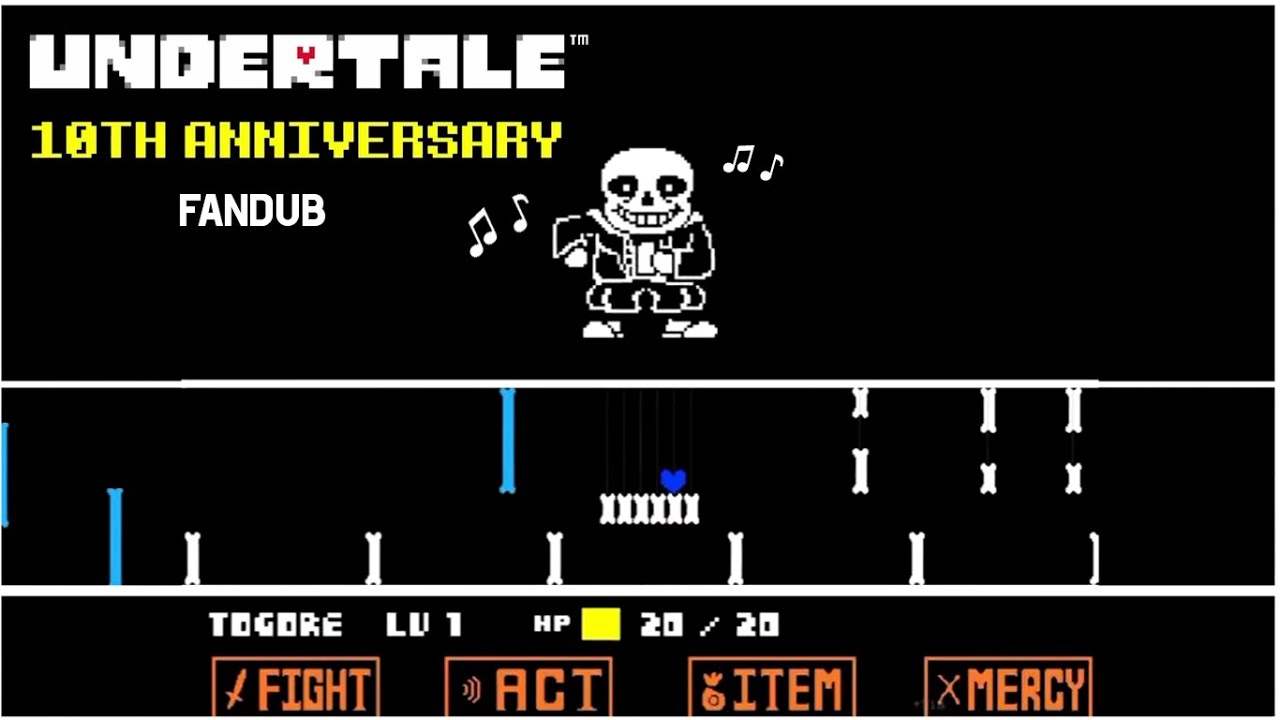 Pelea de Sans Pacifista Dub UNDERTALE 10th Anniversary
