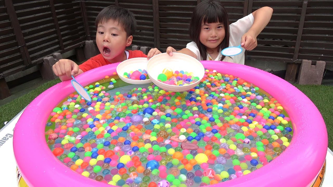 縁日のスーパーボールすくいをしたよ♬