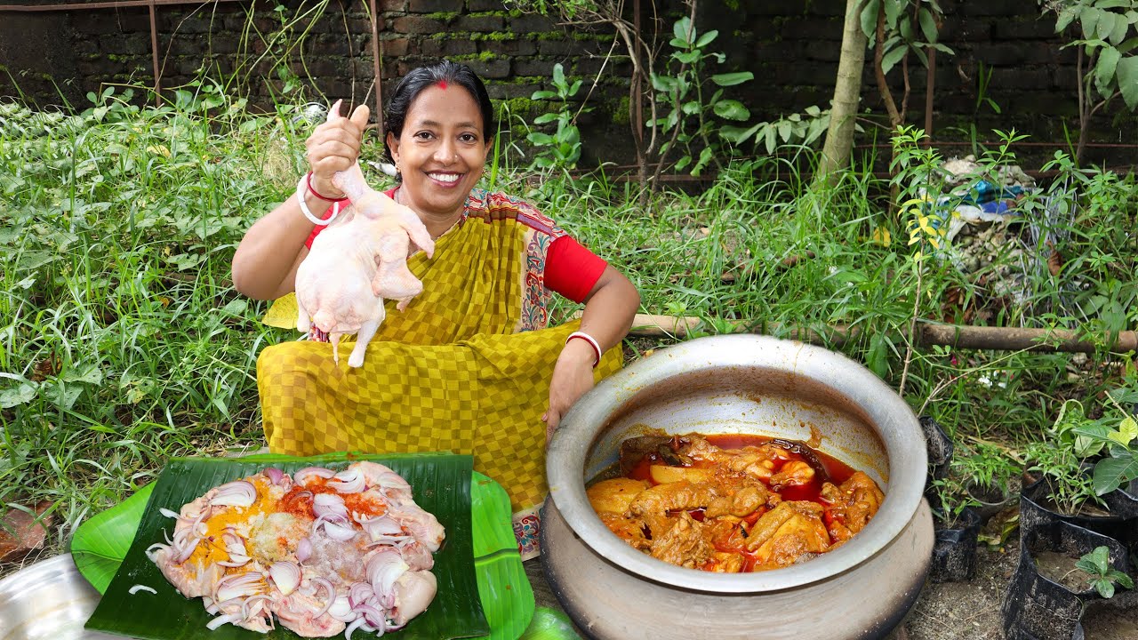 সিলভারের হাড়িতে হান্ডি চিকেন রাঁধলাম | Handi chicken recipe