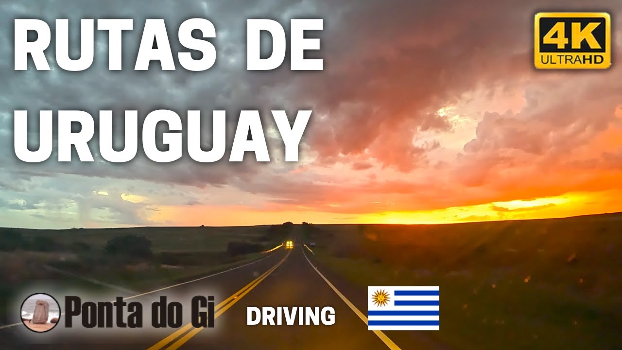 CAMINOS DEL URUGUAY #driving TOUR virtual Video sin cortes saliendo de TACUAREMBO al atardecer