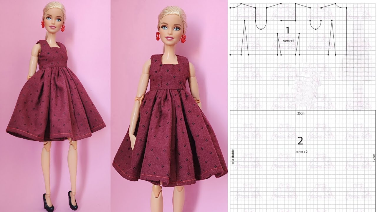 151 vestido para Barbie(patrones en la descripción)