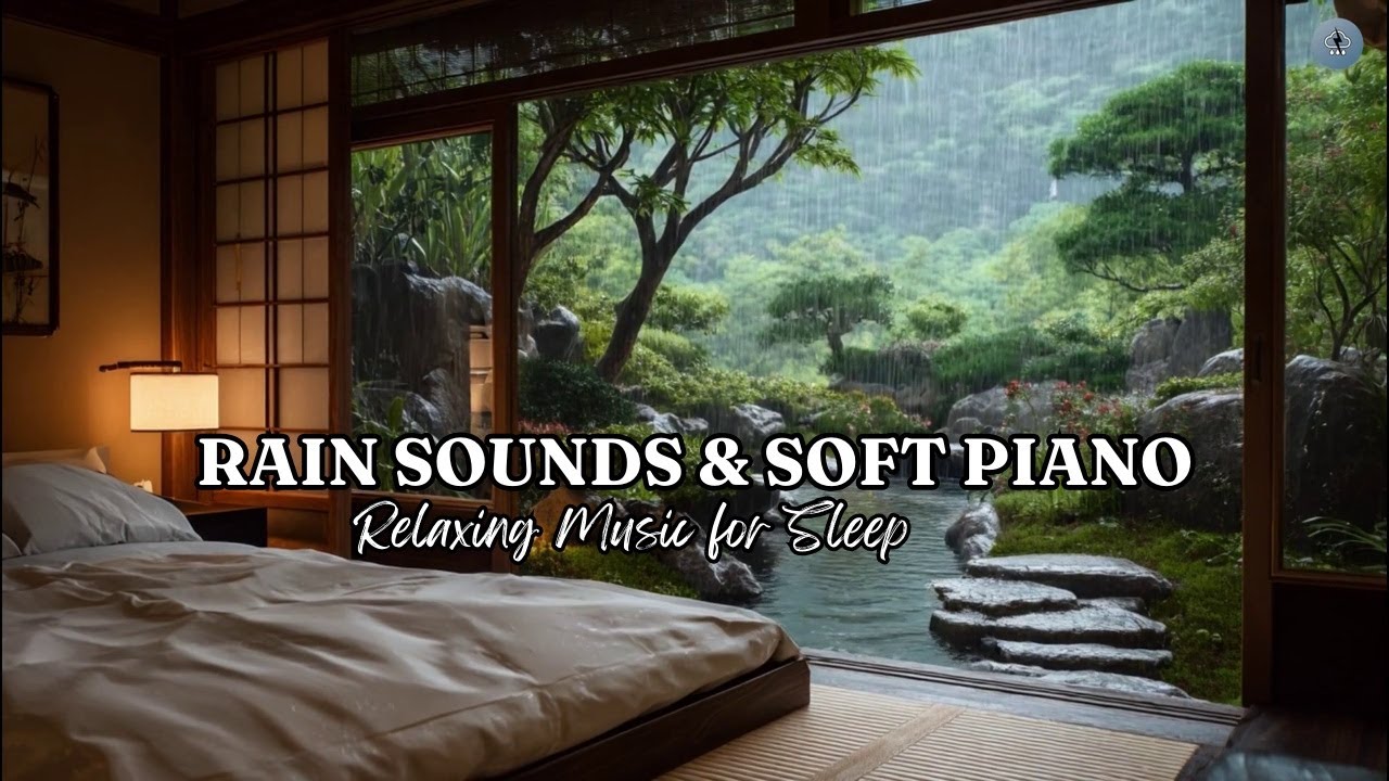 10 Hours Rain Sounds & Relaxing Piano Music in the Cozy Bedroom | Reduce Stress, Deep Sleep, Healing