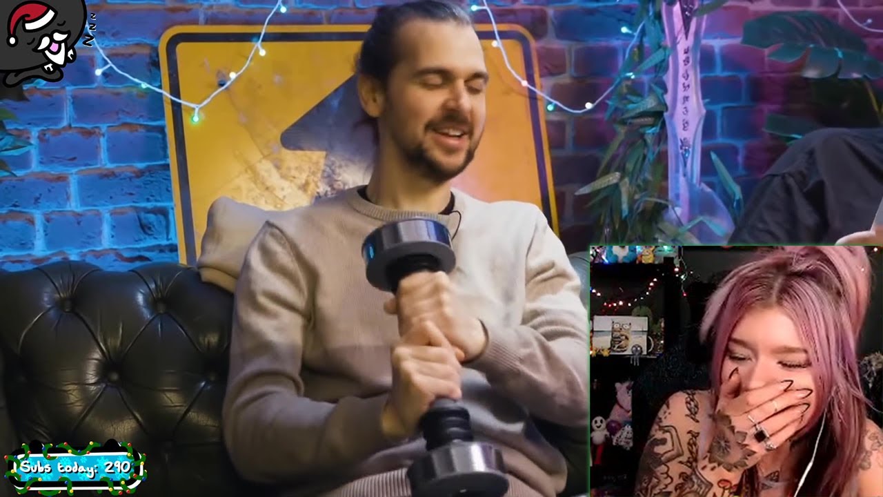 Osie laughs at Lewis using Shakeweight