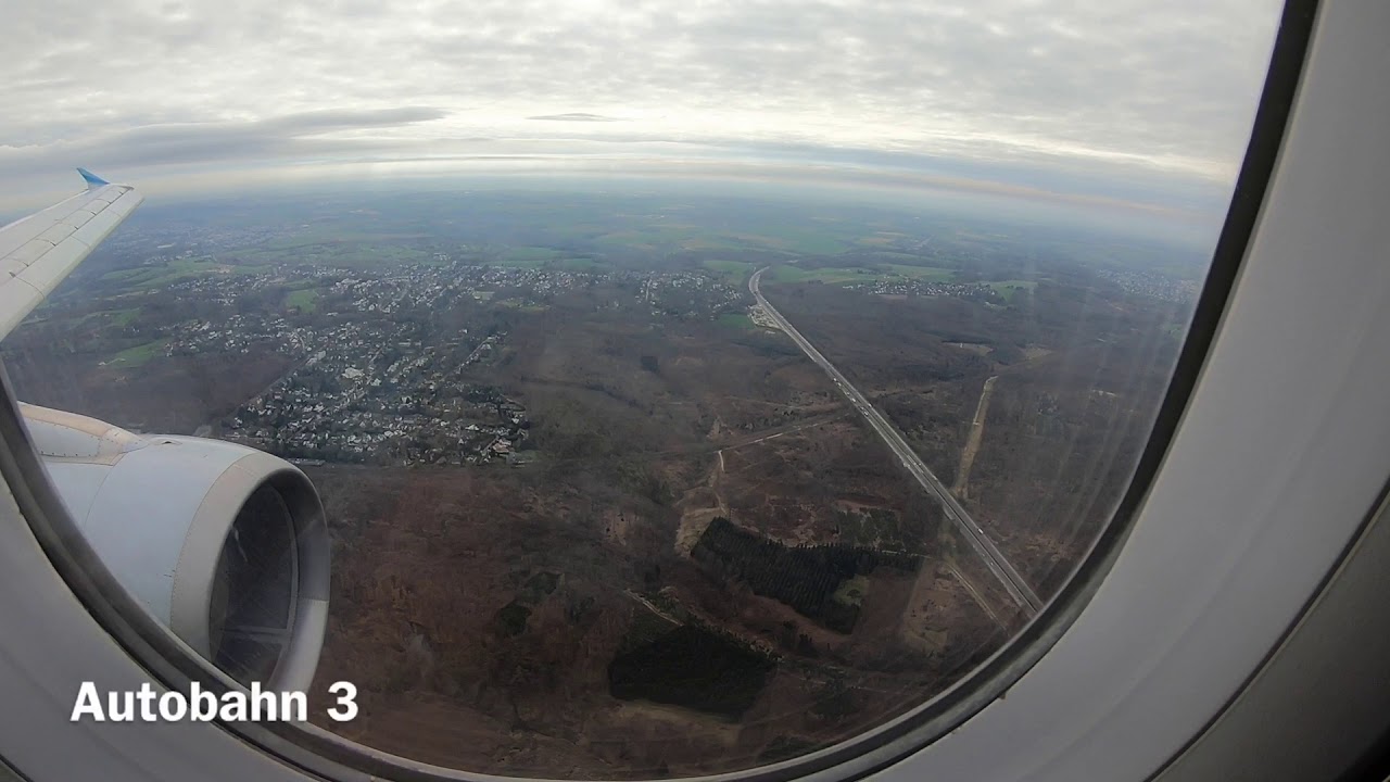 Landing and Taxi at Düsseldorf Airport, Nordrhein-Westfalen, Germany - 20 March, 2019