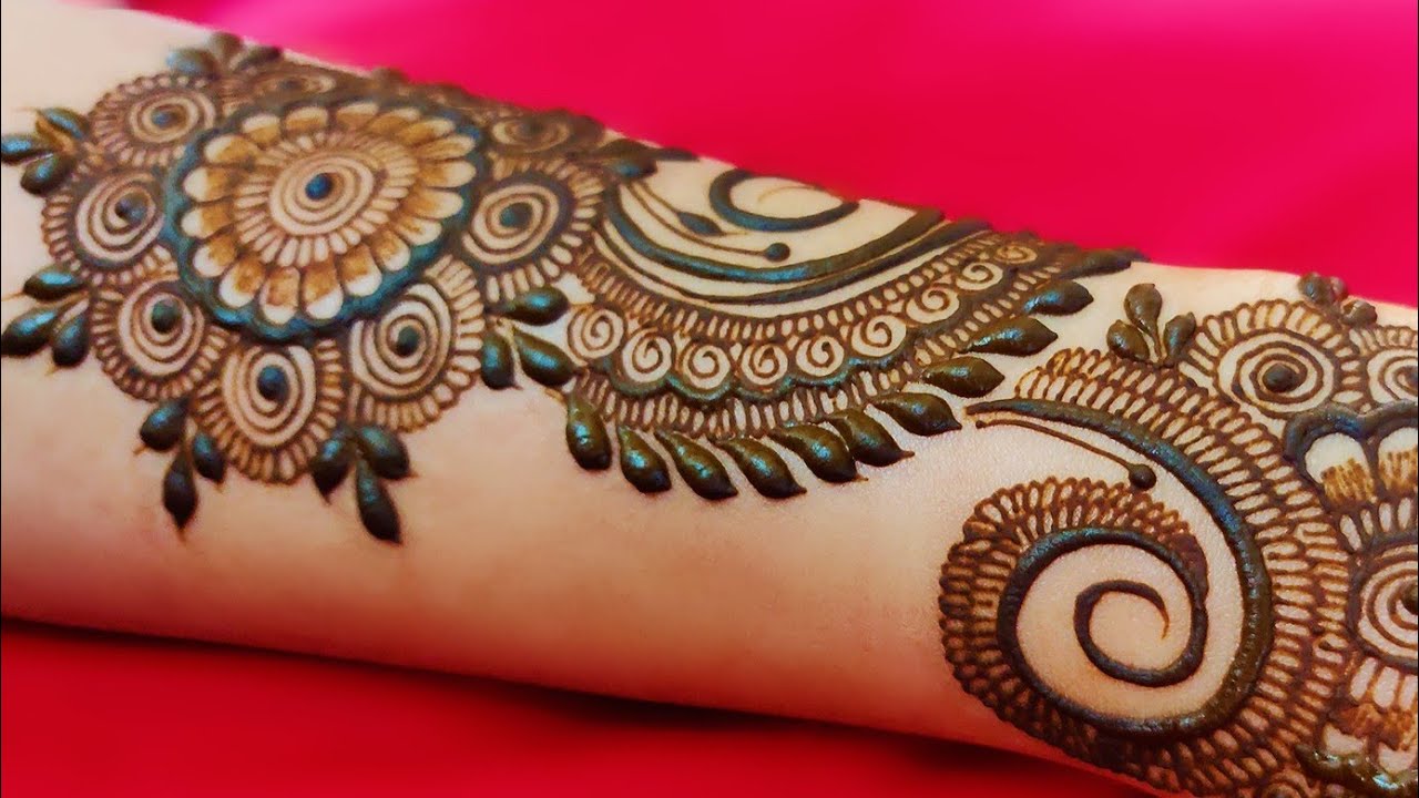 Easy Beautiful Arabic Mehndi Design for Rakhi | Back Hand Arabic Mehndi Design 2021 | Arebic Henna