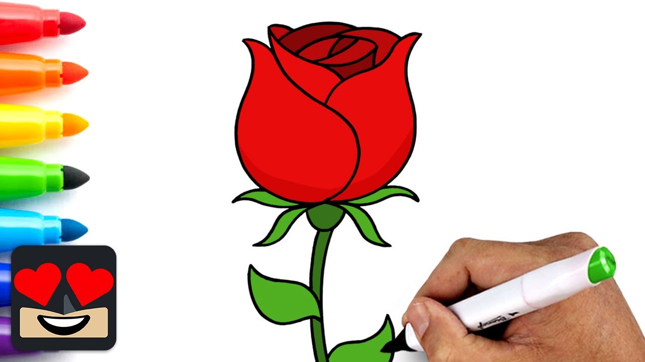 How To Draw a Rose | Beginner Drawing Tutorial (Step-by-Step)