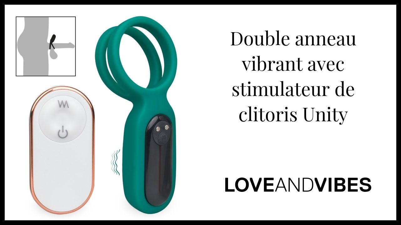 Double anneau vibrant avec stimulateur de clitoris Unity - LOVE AND VIBES